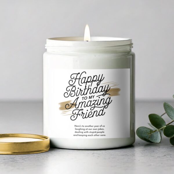 Happy Birthday Candle, Scented Candle for Friend, Gift for Birthday, Friendship Candle Gift - Image 2