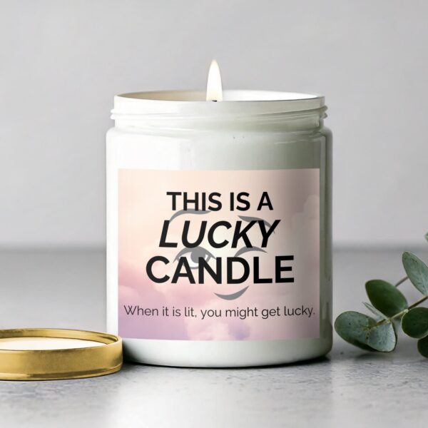Lucky Scented Candle, Romantic Gift Candle, Suggestive Message Candle, Unique Gift for Partners - Image 2