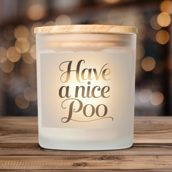 Have a Nice Poo Frosted Glass 11oz Scented Candles