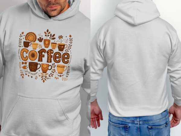 Coffee Lovers Range, Retro Coffee Art Tops, T-Shirts, Sweatshirts, Hoodies - Image 13