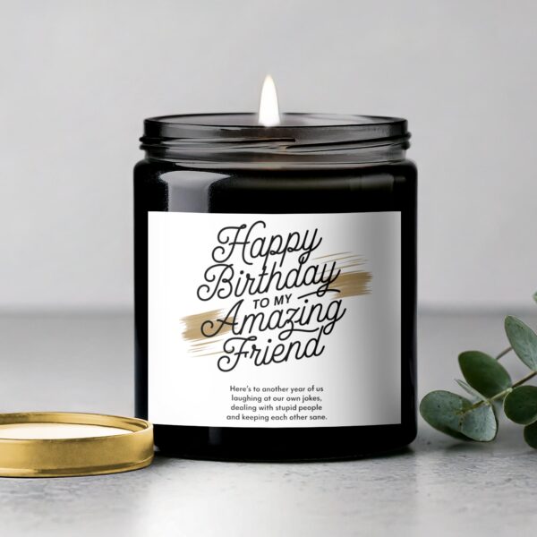 Happy Birthday Candle, Scented Candle for Friend, Gift for Birthday, Friendship Candle Gift - Image 5