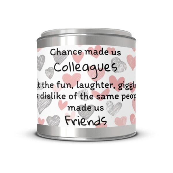Chance Made Us Colleagues, Friendship Gift, Paint Can Scented Candles, 2 Sizes - Image 2