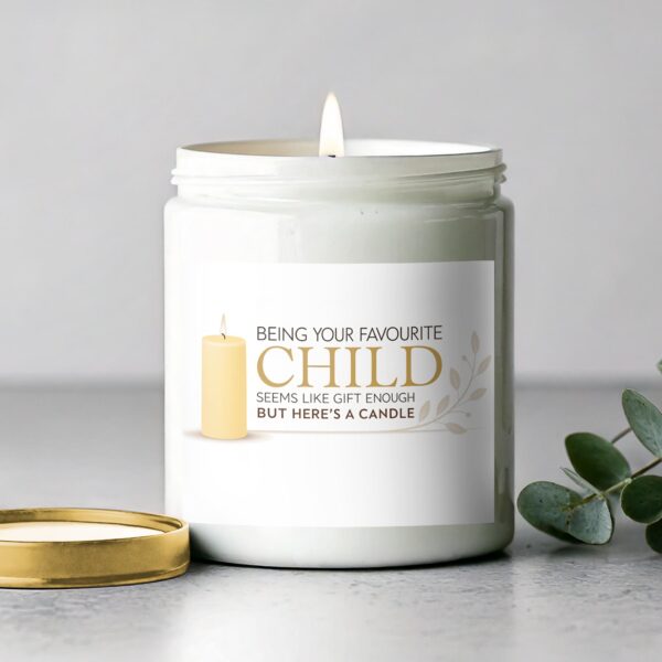 Being Your Favorite Child Candle, Funny Gift Candle, Scented Candle Gift, Unique Candle for Parents - Image 2