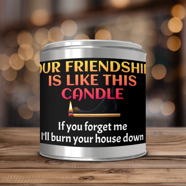 Our Friendship Is Like This Candle Funny, Paint Can Scented Candles, 2 Sizes
