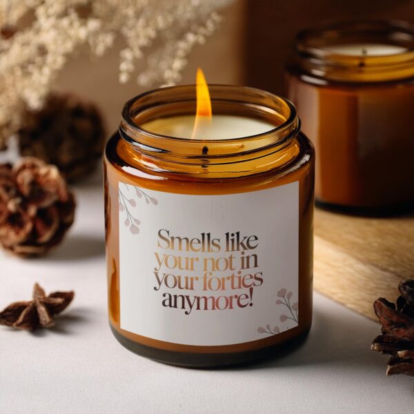Refreshing Aromatic Experience, Amber Jar Scented Candles, 2 Sizes - Image 5