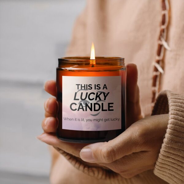 Lucky Candle Enhances Ambiance, Amber Jar Scented Candles, 2 Sizes - Image 3