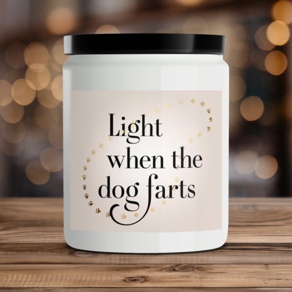Light When The Dog Farts Candle, Funny Scented Candle Gift, Dog Lover Joke Candle, Pet Owner Gift