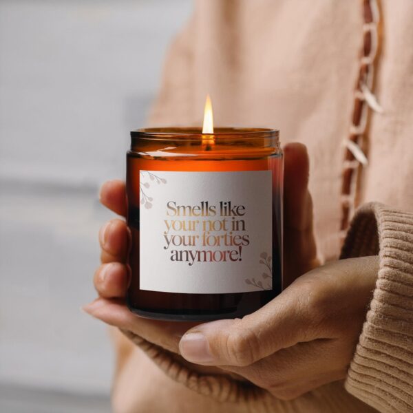 Refreshing Aromatic Experience, Amber Jar Scented Candles, 2 Sizes - Image 3