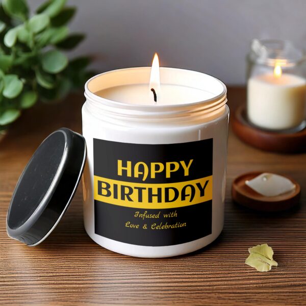 Happy Birthday Scented Candle Infused with Love Celebration Gift Candle - Image 3