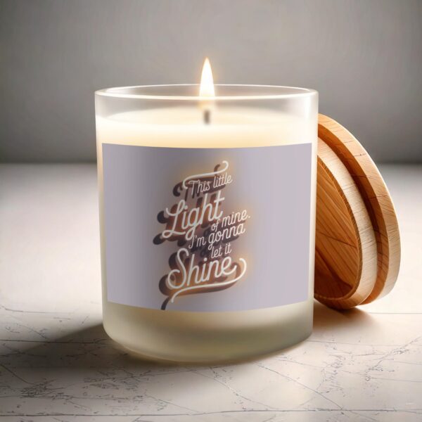 Inspire With This Little Light of Mine Frosted Glass Scented Candle - Image 3