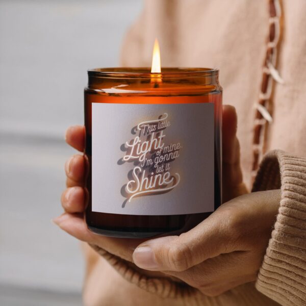 This Little Light of Mine I'm Gonna Let It Shine, Amber Jar Scented Candles, 2 Sizes - Image 6
