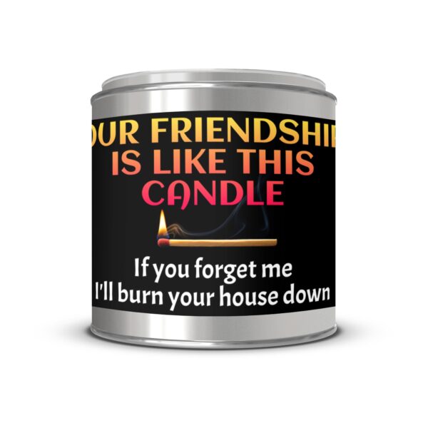 Our Friendship Is Like This Candle Funny, Paint Can Scented Candles, 2 Sizes - Image 2
