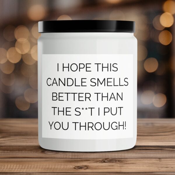 Funny Scented Candle, Hope This Candle Smells Better Than The Shit I Put You Through, Humorous Candle Gift