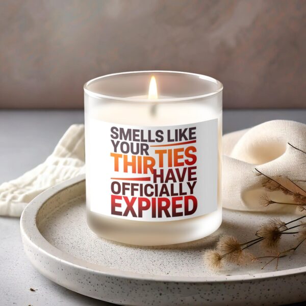 Celebrate with Frosted Glass Scented Candle for Special Occasions - Image 2
