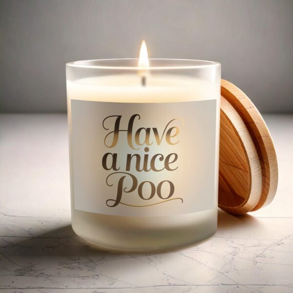 Have a Nice Poo Frosted Glass 11oz Scented Candles - Image 3