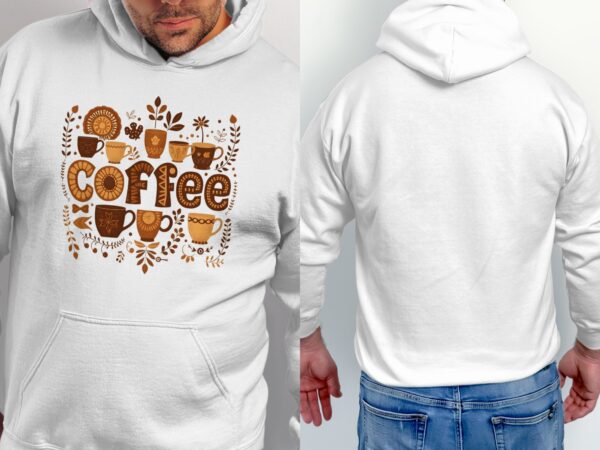 Coffee Lovers Range, Retro Coffee Art Tops, T-Shirts, Sweatshirts, Hoodies - Image 14