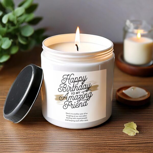 Happy Birthday Candle, Scented Candle for Friend, Gift for Birthday, Friendship Candle Gift - Image 3