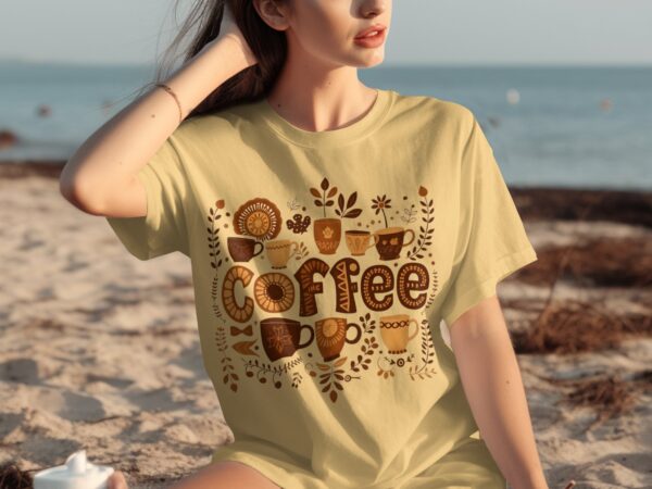Coffee Lovers Range, Retro Coffee Art Tops, T-Shirts, Sweatshirts, Hoodies - Image 4