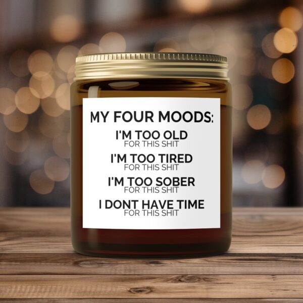 My Four Moods Humorous, Amber Jar Scented Candles, 2 Sizes