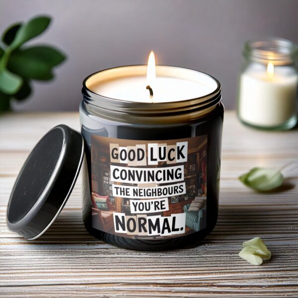 Good Luck Convincing The Neighbours You're Normal Candle, Humorous Candle Gift, Unique Home Decor - Image 6