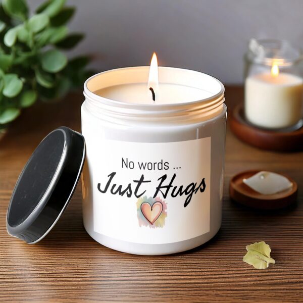 No Words Just Hugs Candle, Heartwarming Gift Candle, Comforting Aromatherapy Candle - Image 3