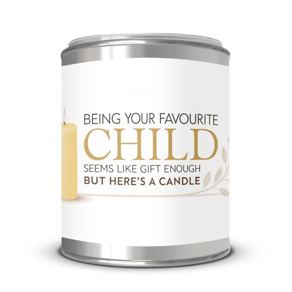 Being Your Favorite Child, Funny Parent Gift, Paint Can Scented Candles, 2 Sizes - Image 4