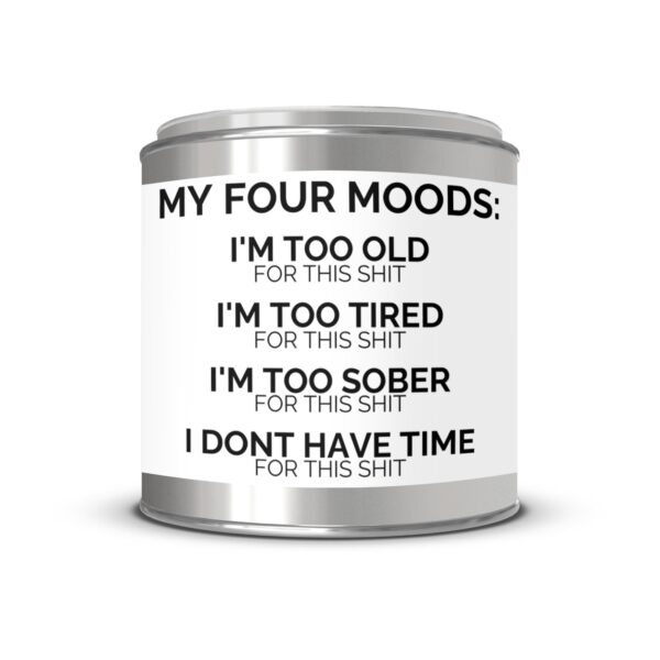 My Four Moods Funny Candle, Paint Can Scented Candles, 2 Sizes - Image 2