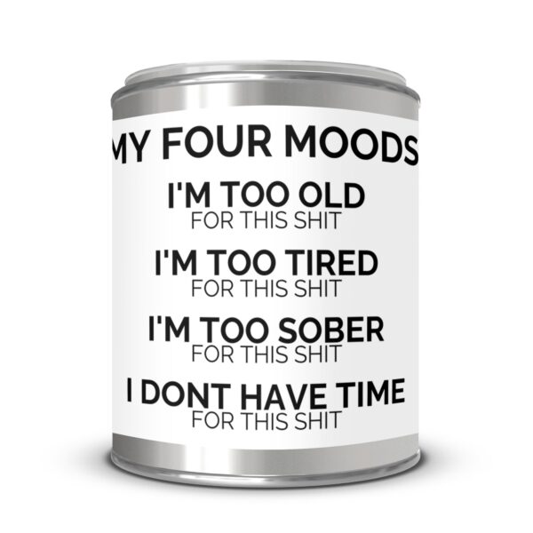 My Four Moods Funny Candle, Paint Can Scented Candles, 2 Sizes - Image 4