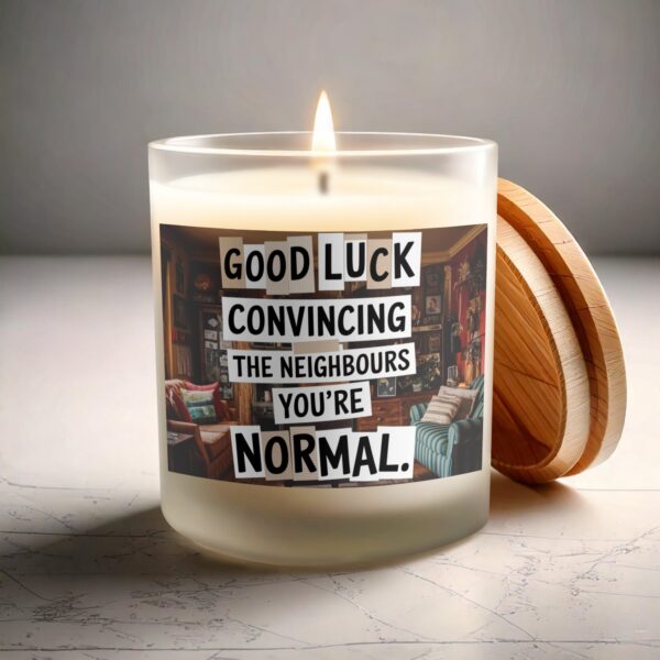 Creative and Quirky Moving Gift, Frosted Glass 11oz Scented Candles - Image 3