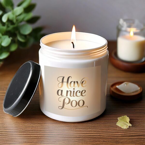 Funny Scented Candle, Bathroom Decor Candle, Have a Nice Poo Candle, Unique Gift Candle - Image 3