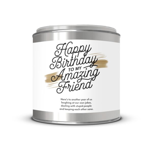 Happy Birthday To My Amazing Friend, Birthday Gift, Paint Can Scented Candles, 2 Sizes - Image 2