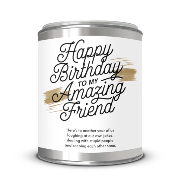 Happy Birthday To My Amazing Friend, Birthday Gift, Paint Can Scented Candles, 2 Sizes - Image 4