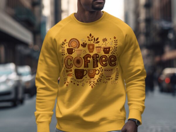 Coffee Lovers Range, Retro Coffee Art Tops, T-Shirts, Sweatshirts, Hoodies - Image 6