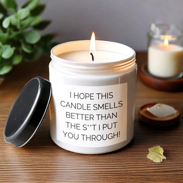 Funny Scented Candle, Hope This Candle Smells Better Than The Shit I Put You Through, Humorous Candle Gift - Image 3