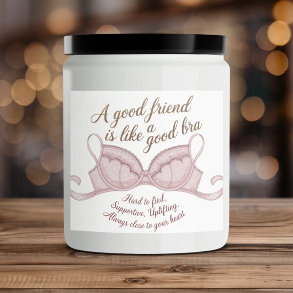 Scented Candle, A Good Friend is Like a Good Bra, Hard to Find and Supportive, Perfect Gift for Best Friend
