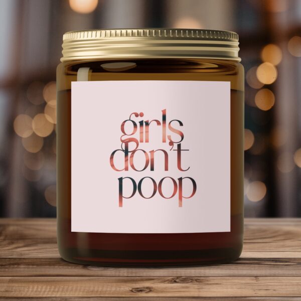 Girls Dont Poop Aesthetic Pink Themed, Amber Jar Scented Candles, 2 Sizes - Image 4