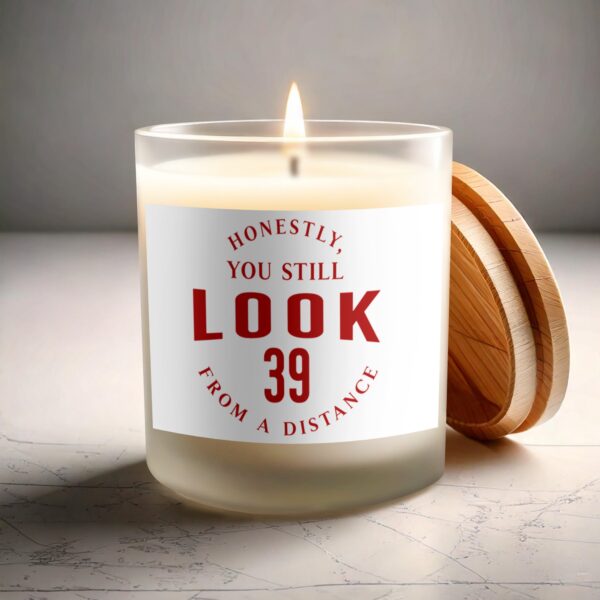 Honestly You Still Look 39 Frosted Scented Candles - Image 3