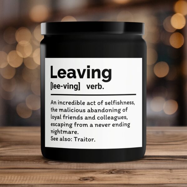 Funny Scented Candle, Leaving Definition Candle, Unique Gift for Friends, Malicious Abandoning Candle, Quirky Home Decor, Traitor Candle - Image 4