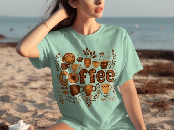 Coffee Lovers Range, Retro Coffee Art Tops, T-Shirts, Sweatshirts, Hoodies - Image 3
