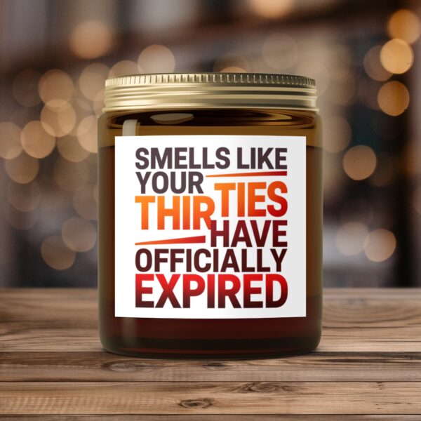 Celebrate Thirties Expiry with Unique, Amber Jar Scented Candles, 2 Sizes