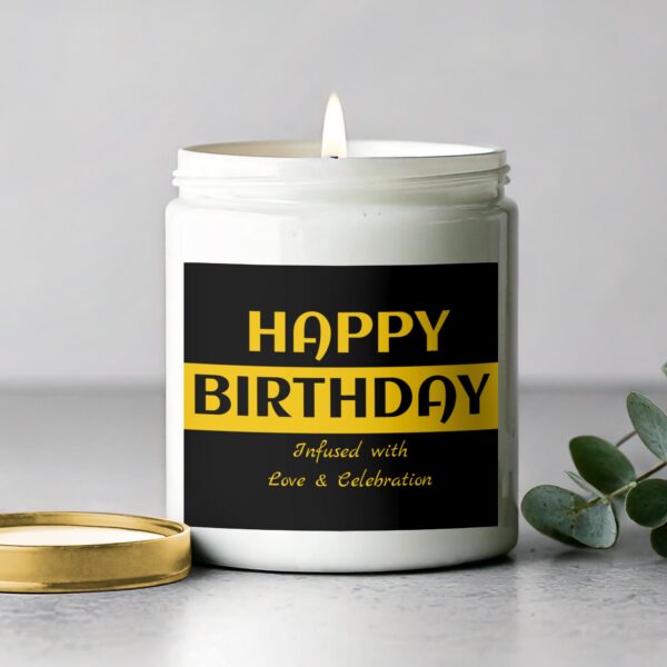 Happy Birthday Scented Candle Infused with Love Celebration Gift Candle - Image 2