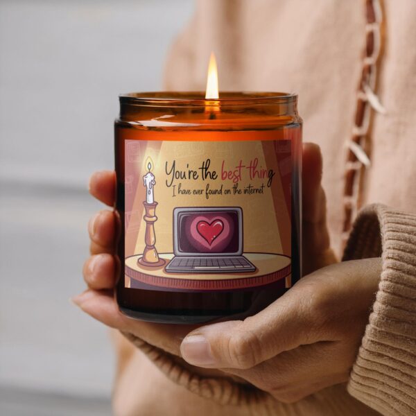 Heartwarming Love Quote Laptop Inspired, Amber Jar Scented Candles, 2 Sizes - Image 6