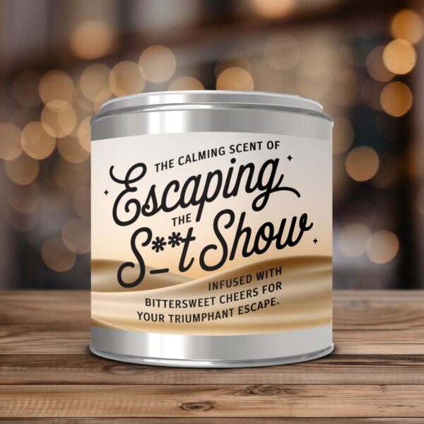 The Calming Scent of Escaping the S**t Show, Paint Can Scented Candles, 2 Sizes