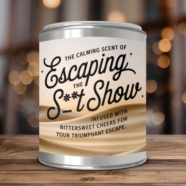 The Calming Scent of Escaping the S**t Show, Paint Can Scented Candles, 2 Sizes - Image 3