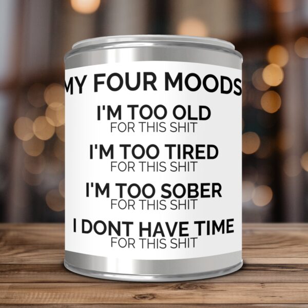 My Four Moods Funny Candle, Paint Can Scented Candles, 2 Sizes - Image 3