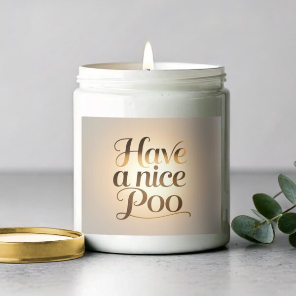 Funny Scented Candle, Bathroom Decor Candle, Have a Nice Poo Candle, Unique Gift Candle - Image 2
