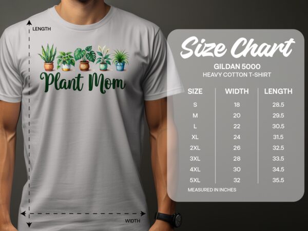 Plant Mom With Various Potted Plants Graphic Design T-Shirts - Image 2
