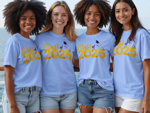 Class Of 2025 Graduation Celebration Design T-Shirts - Image 3