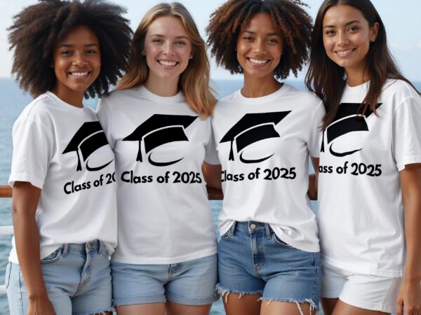 Class of 2025 Graduation Cap Design Celebration T-Shirts - Image 6