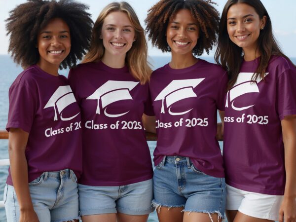 Class of 2025 Graduation Cap Design Celebration T-Shirts - Image 12